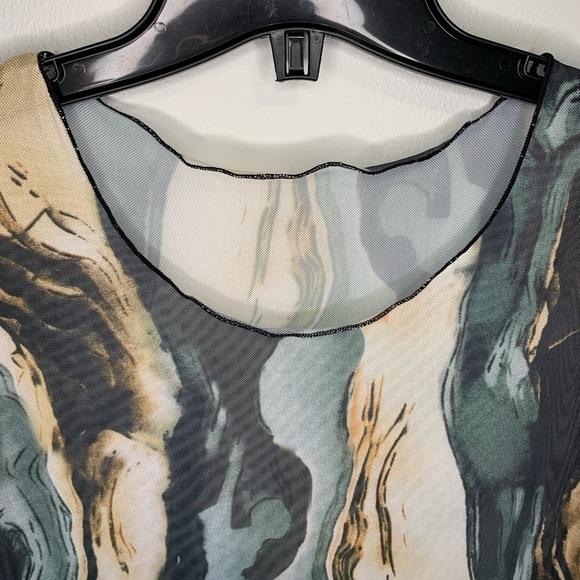 Marble Print Split Side Cover Up #142 - Picture 4 of 9